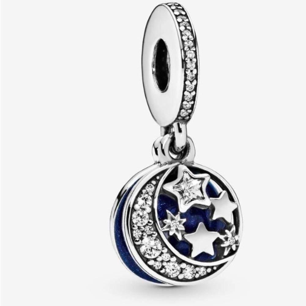 Pandora Moon & Blue Sky Dangle Charm
